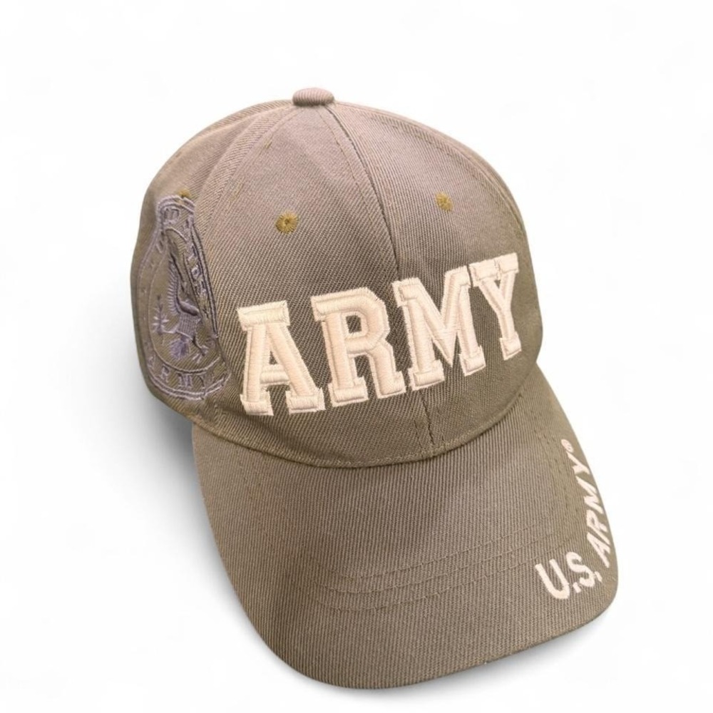US Army Baseball Cap Mens Olive Green Embroidered Military Hat Adjustable